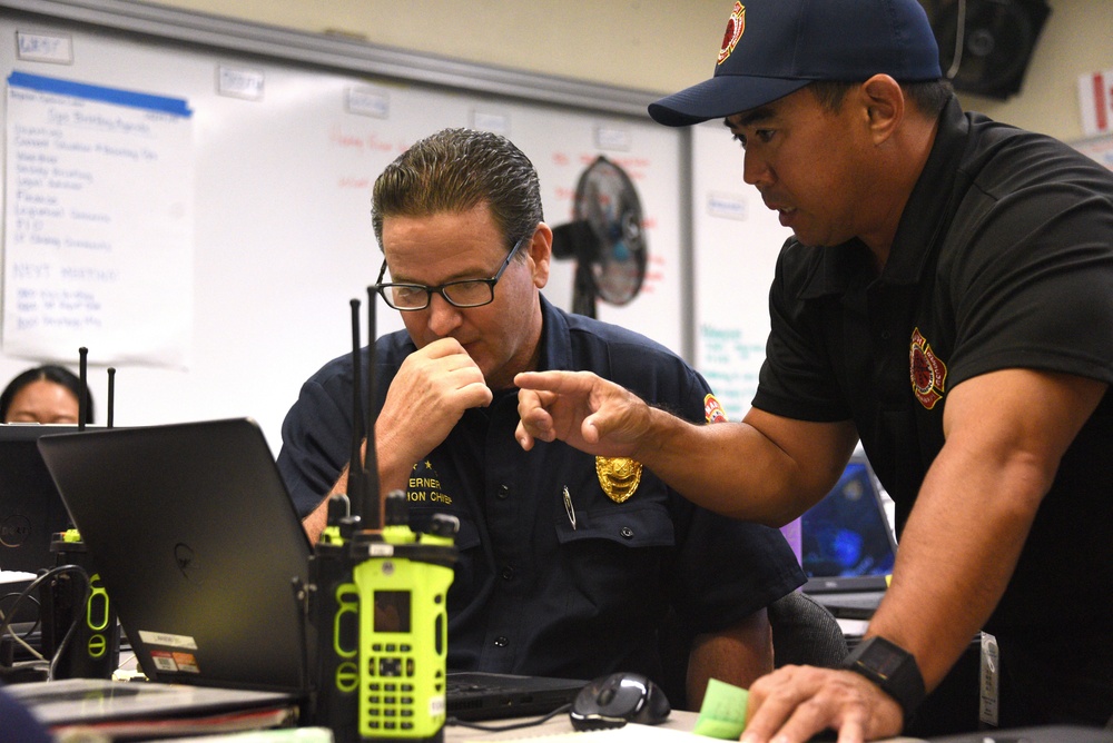 Fire chiefs coordinate response at Maui EOC