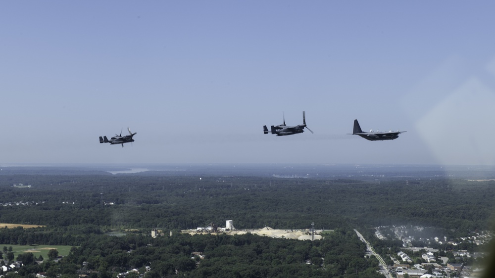 1st SOW aircraft perform Air Force Memorial Medal of Honor flyover