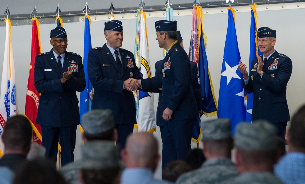 Lt. Gen. Tom Bussiere takes commad of Alaskan North American Aerospace Defense Command, Alaskan Command, and the Eleventh Air Force