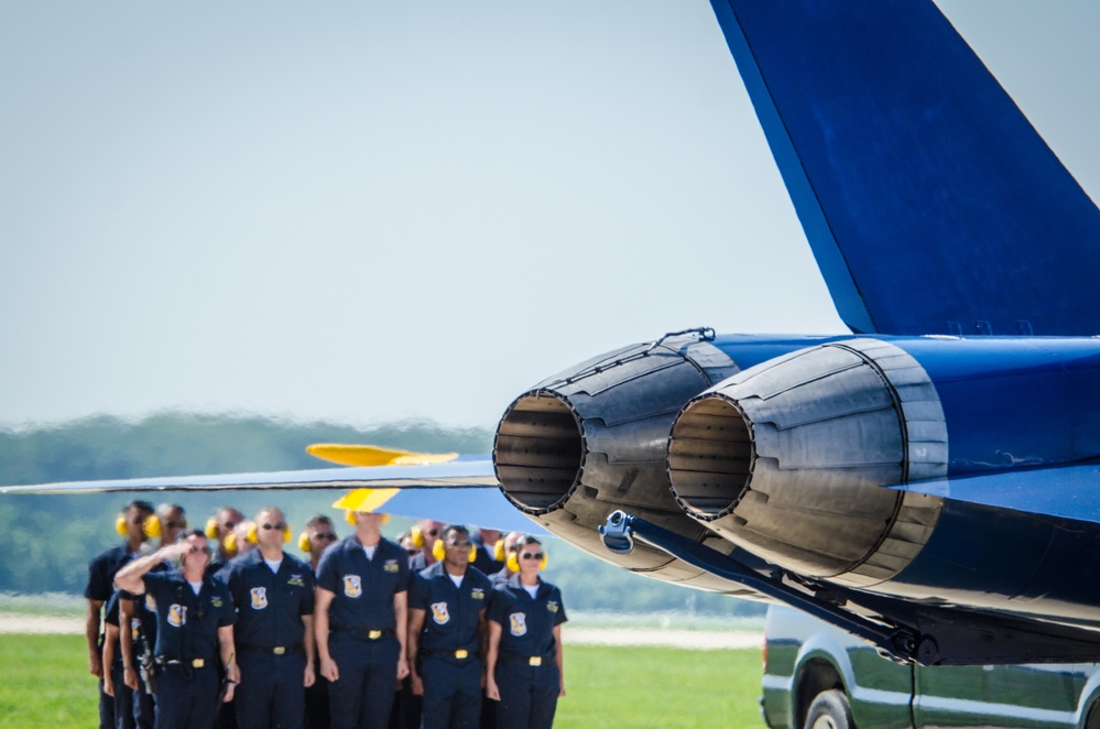 Navy Blue Angels fly over Sound of Speed