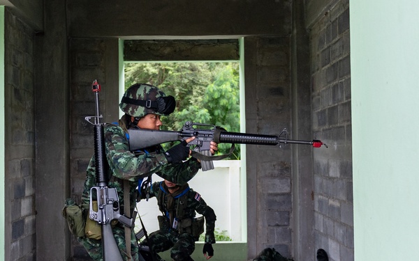 Idaho and Montana Army National Guard Soldiers conduct air assault operations training with the Royal Thai Army