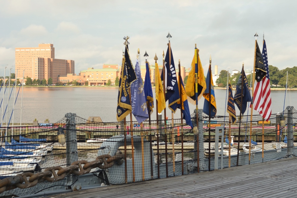 Guidons Displayed aboard the USS Wisconsin (BB-64)