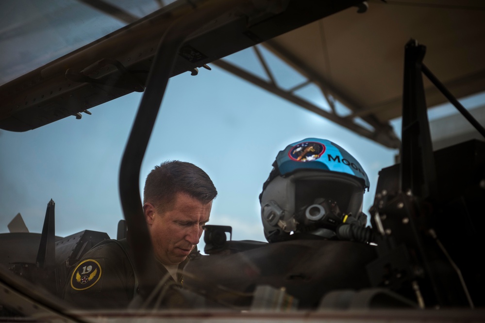 19th Air Force Commander takes to the skies