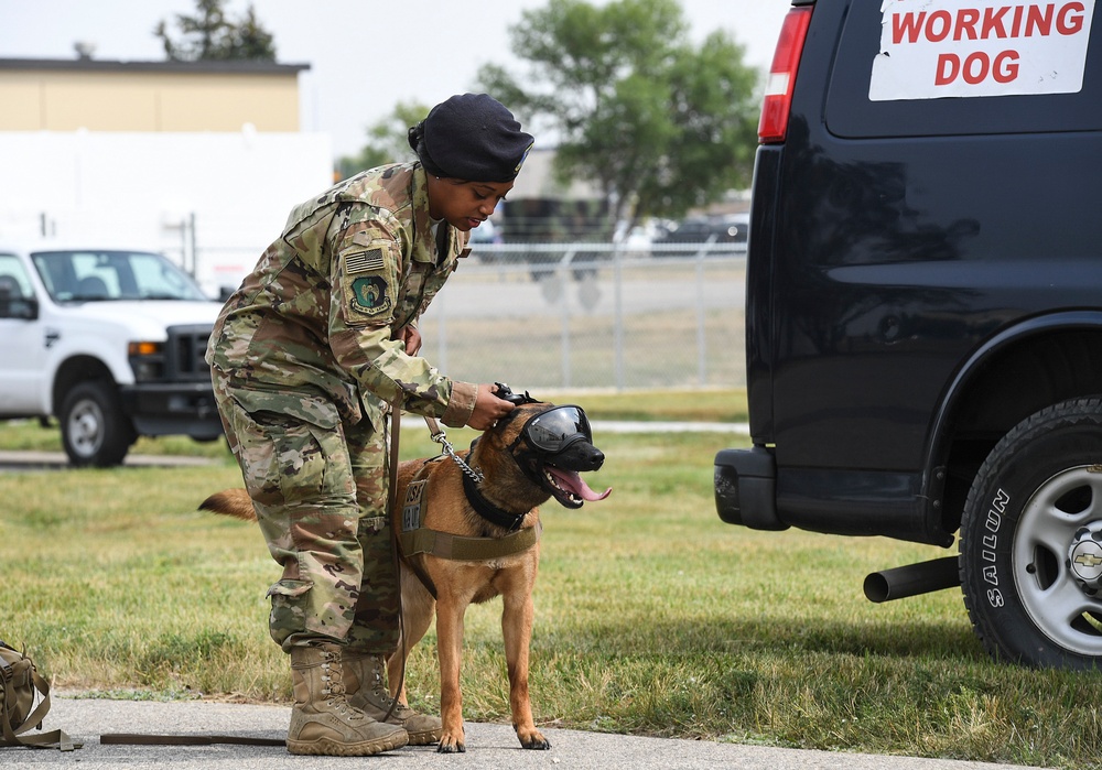 5th SFS MWDs fly with 54th Helicopter Squadron