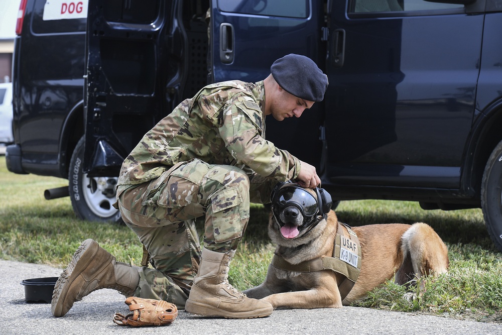 5th SFS MWDs fly with 54th Helicopter Squadron