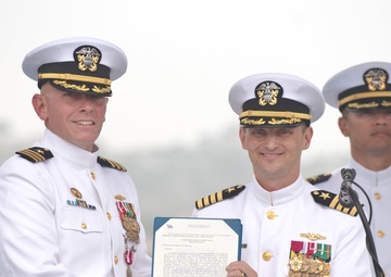 USS Hampton welcomes new commanding officer