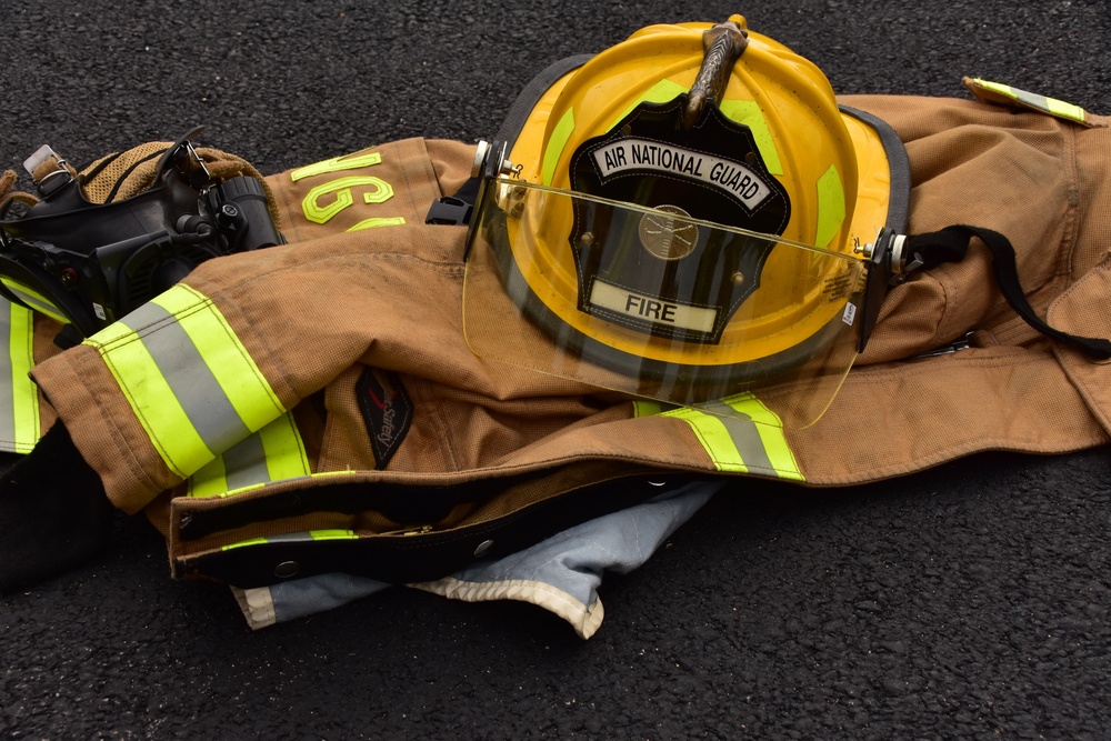 143 CES Fire Department Turns Up the Heat on RI National Guard Adjutant General