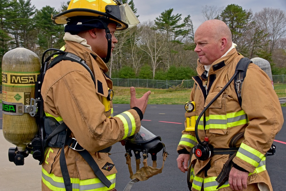 143 CES Fire Department Turns Up the Heat on RI National Guard Adjutant General