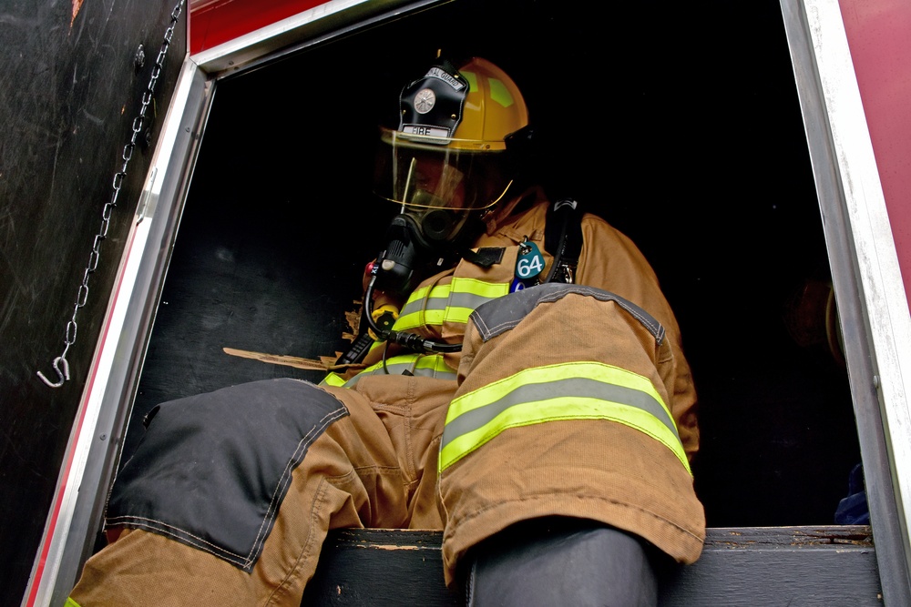 143 CES Fire Department Turns Up the Heat on RI National Guard Adjutant General