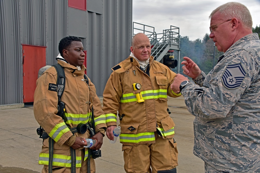 143 CES Fire Department Turns Up the Heat on RI National Guard Adjutant General