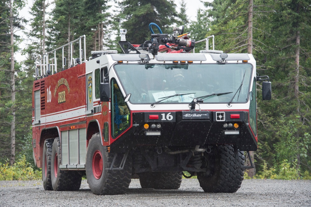 Air Force firefighters conduct wartime-firefighting readiness training at JBER