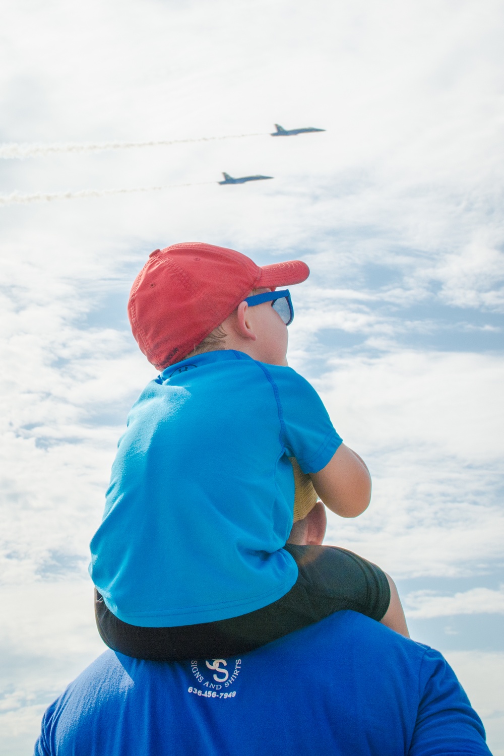 Navy Blue Angels fly over Sound of Speed