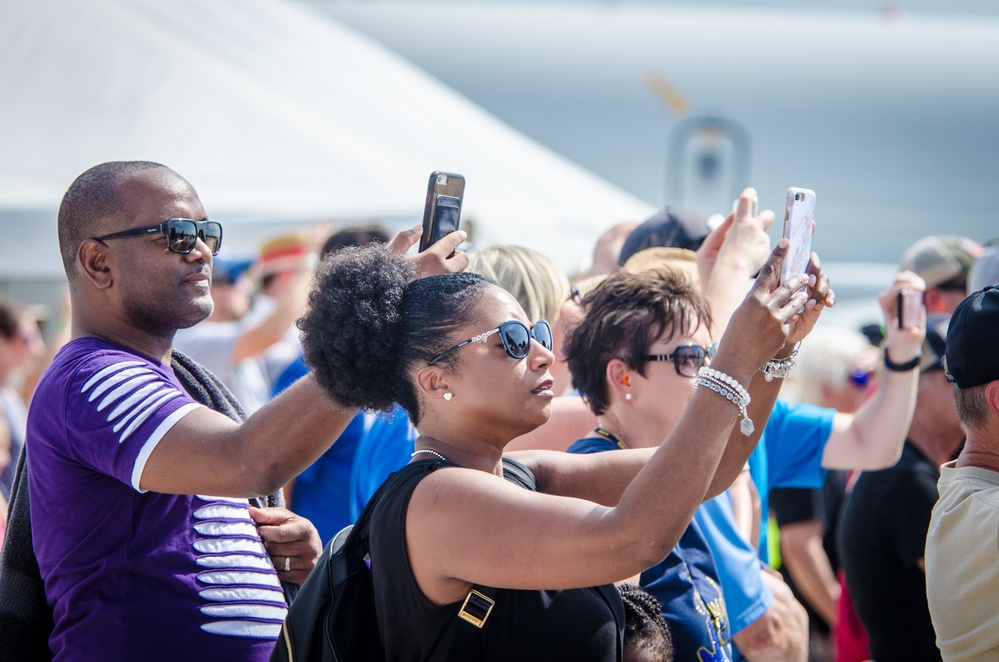 Navy Blue Angels fly over Sound of Speed