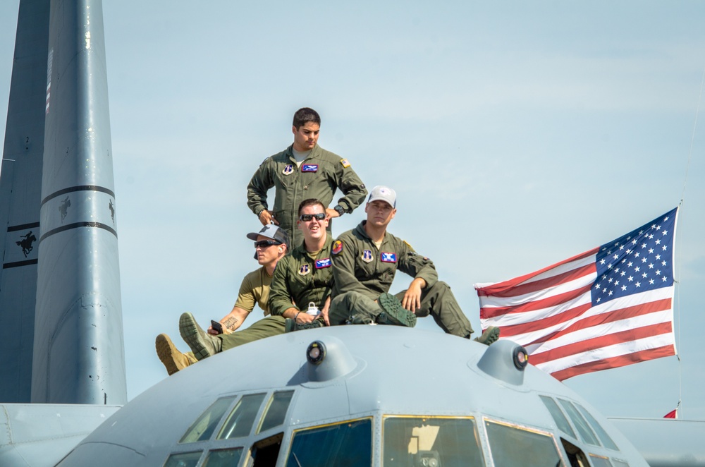 Navy Blue Angels fly over Sound of Speed