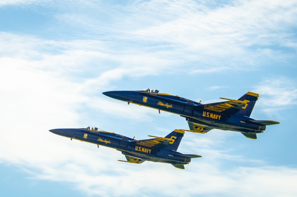 Navy Blue Angels fly over Sound of Speed