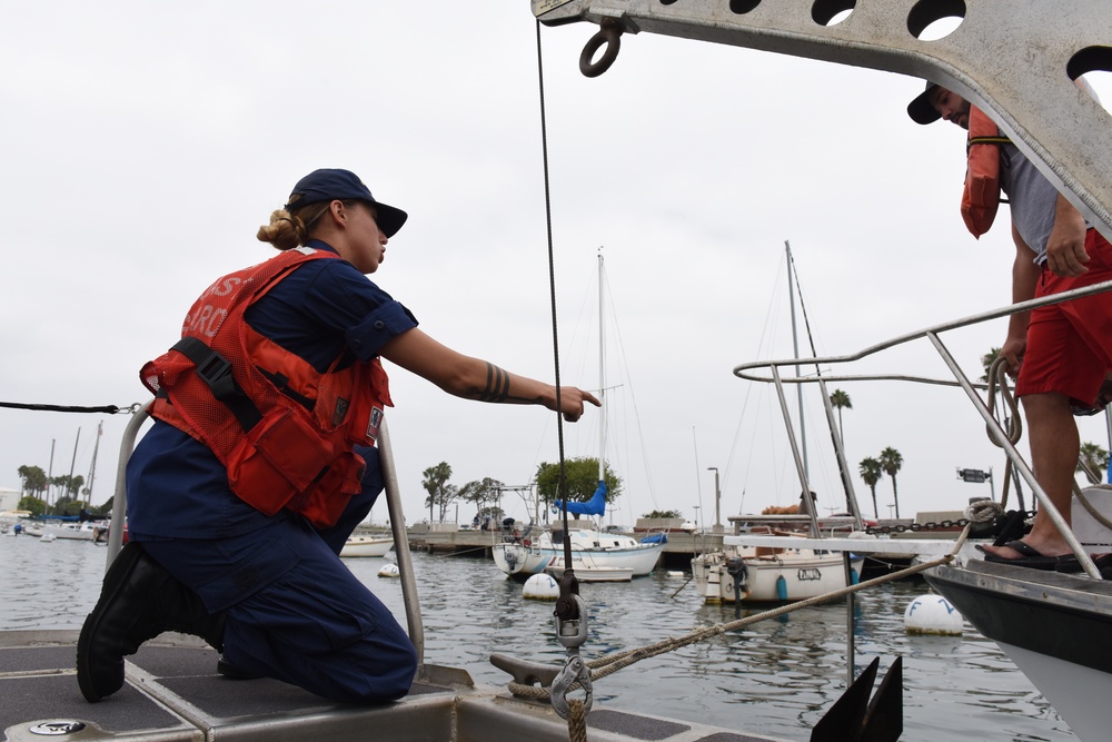 Coast Guard assists disabled boaters in San Diego Bay