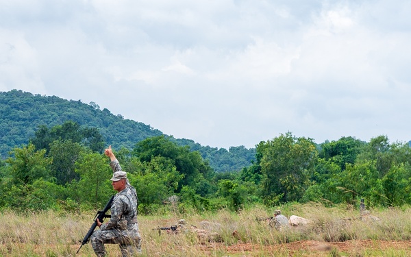 116th Cavalry Brigade Combat Team Soldiers conduct final live-fire exercise rehearsal in Thailand