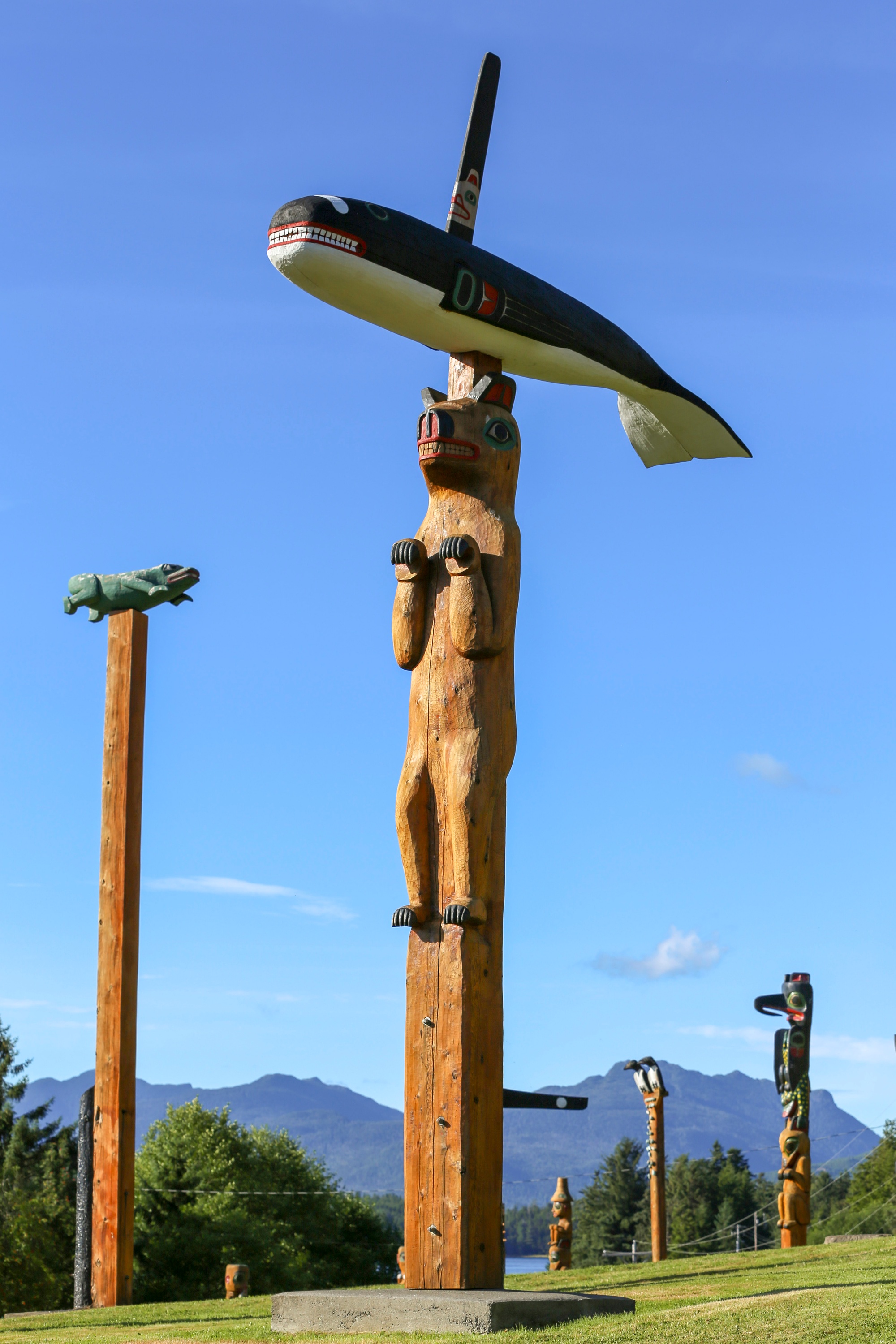 Klawock Totem Park, Sockeye-Salmon Pole - Klawock AK - Living New Deal