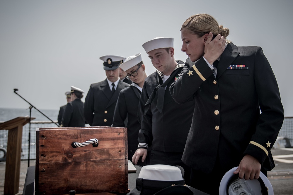 Jason Dunham honors the life of Ensign Sarah Mitchell