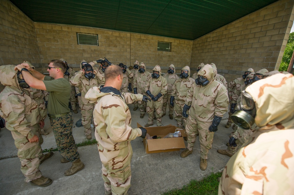 4th Reconnaissance Battalion Gas Chamber Training