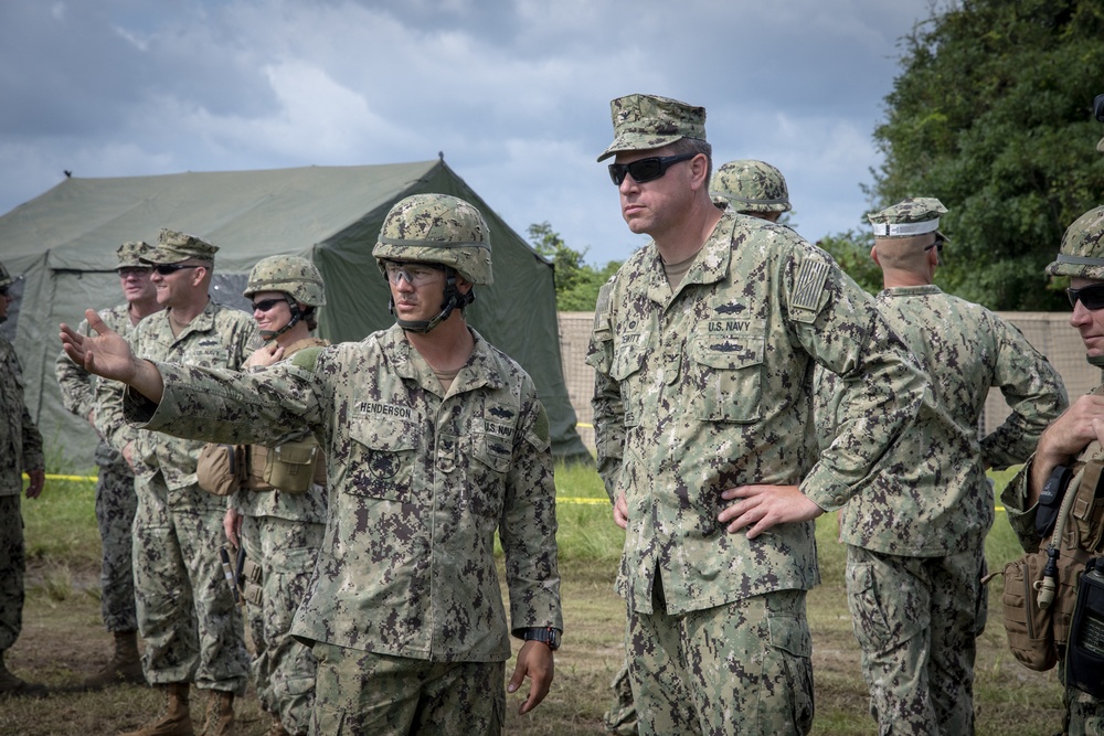 Naval Mobile Construction Battalion (NMCB) 133 conducts a field training exercise (FTX)