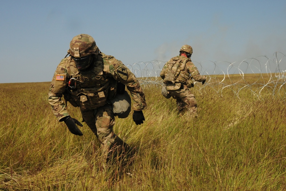 1st Cavalry Division Soldiers Combined Arms Training in Romaina for Atlantic Resolve
