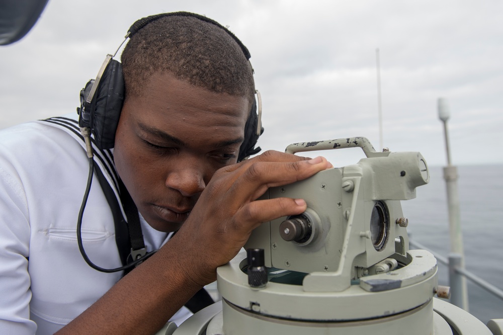 USS America Sailors stands watch