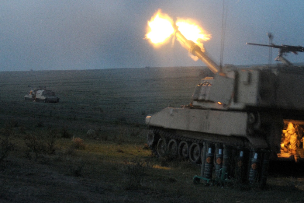 1st Cavalry Division Soldiers Combined Arms Training in Romania for Atlantic Resolve