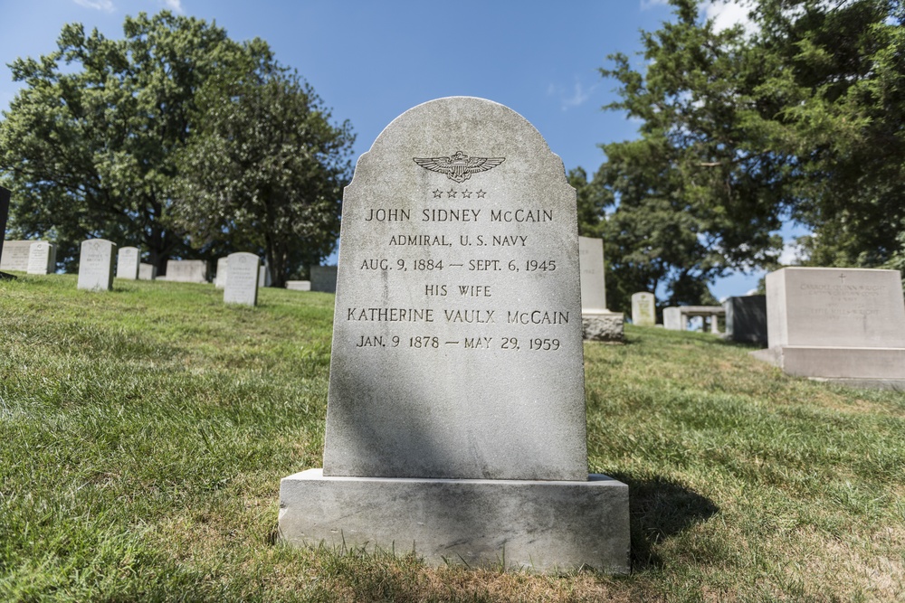 U.S. Navy Adm. John Sidney “Slew” McCain Sr. Headstone