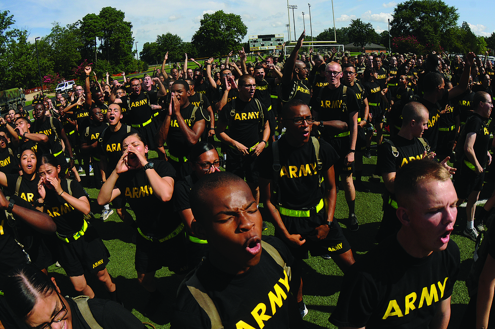 Soldiers show off drill skills