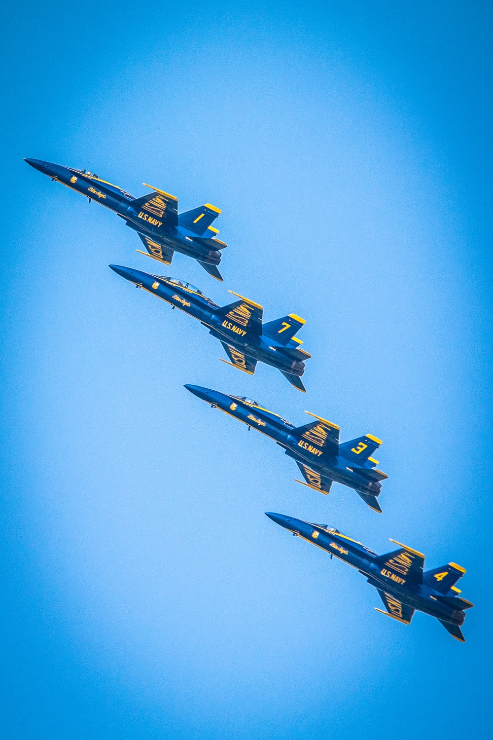 Navy Blue Angels fly over Sound of Speed