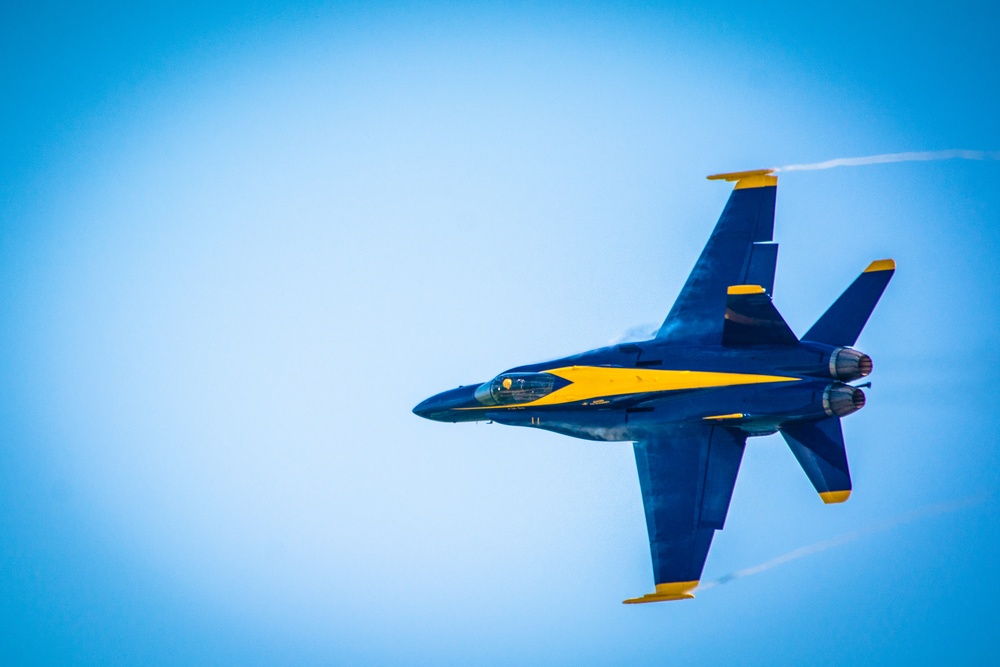 Navy Blue Angels fly over Sound of Speed