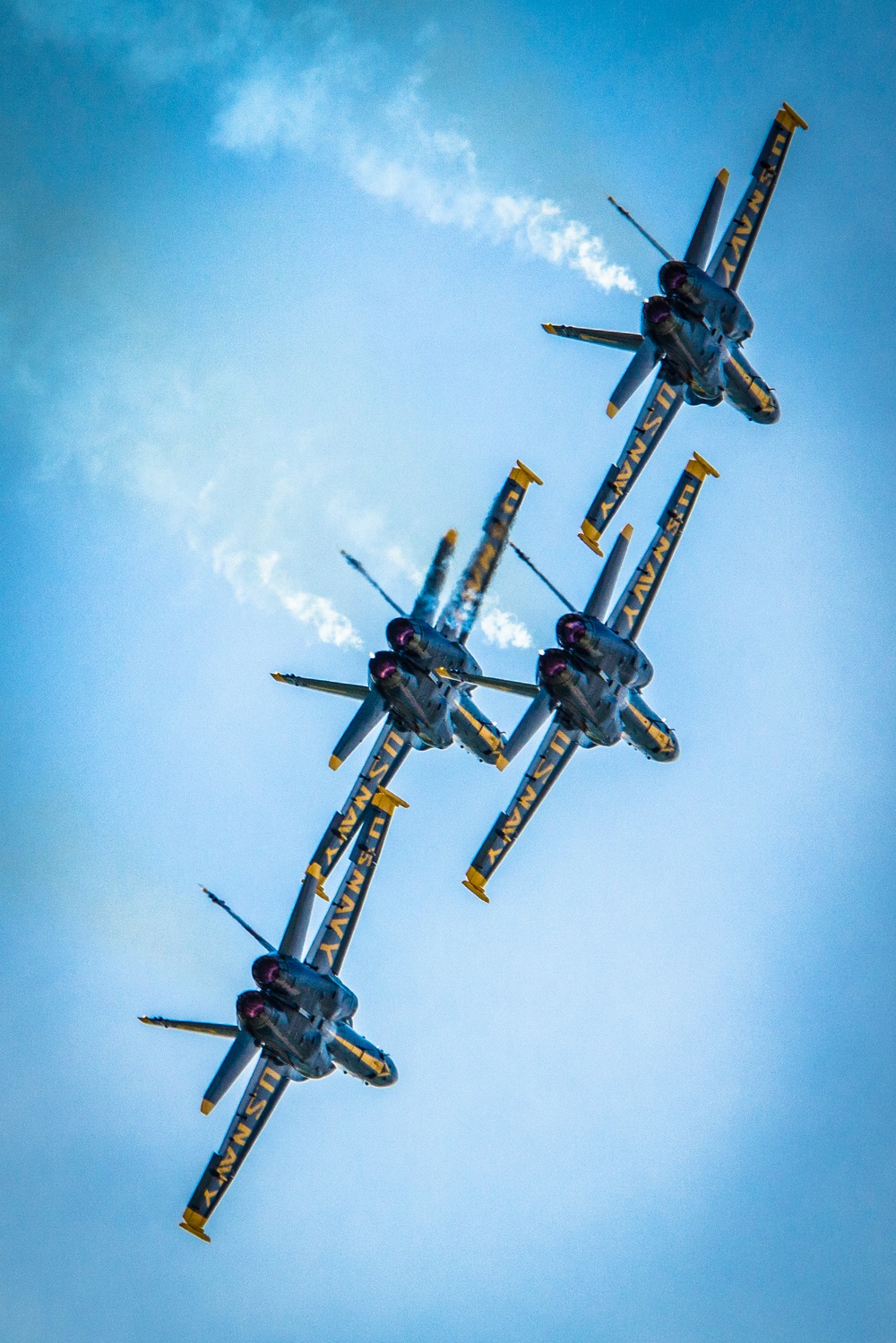 Navy Blue Angels fly over Sound of Speed