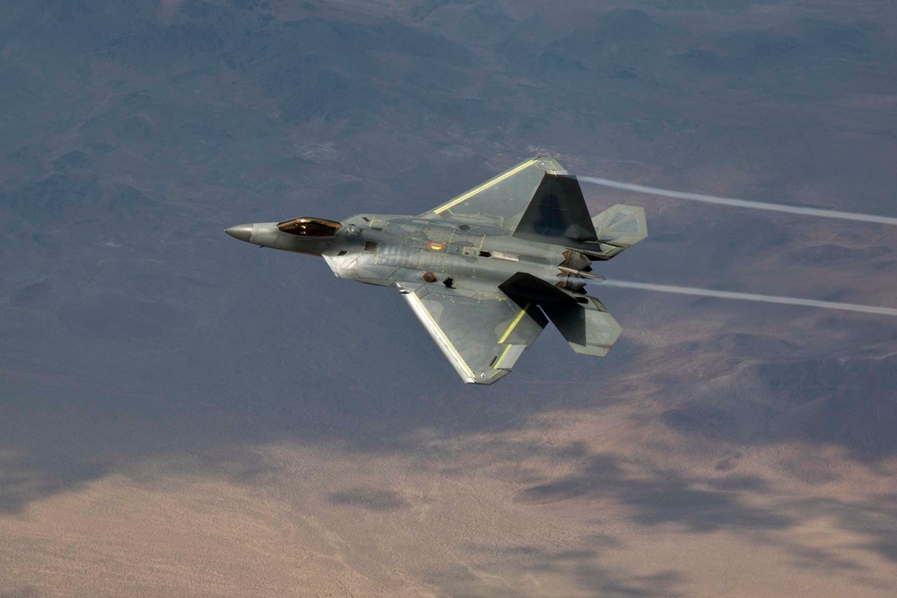 Oldest flying F-22 Raptor takes to sky again