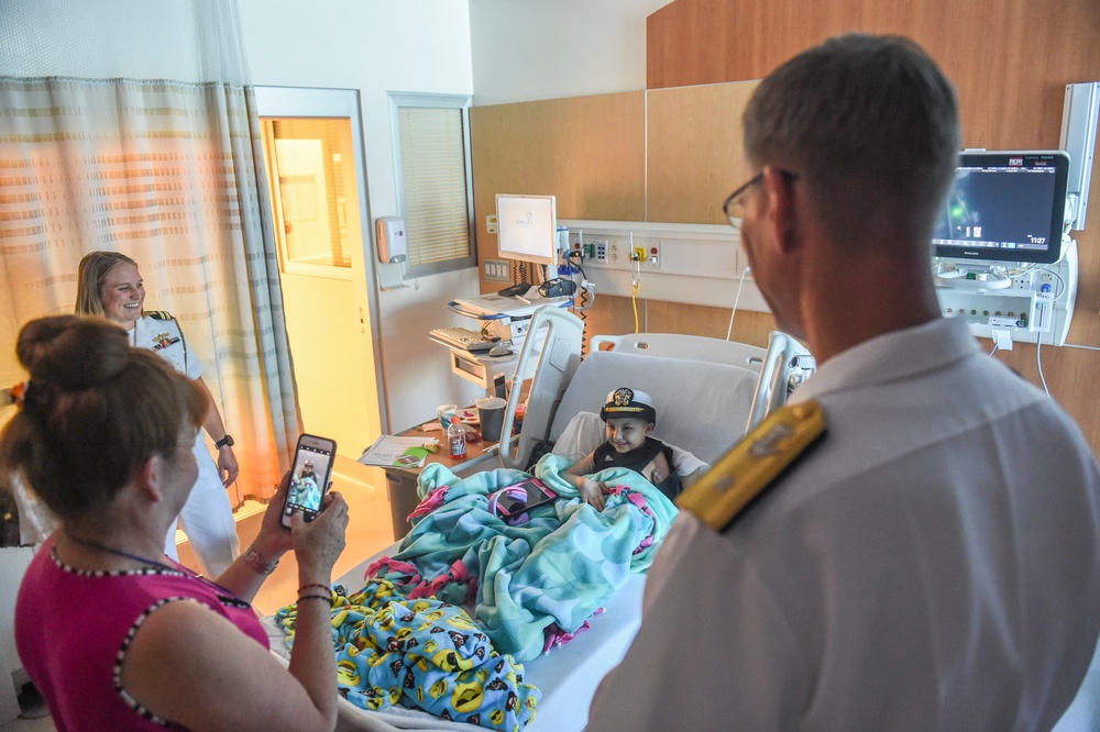 Sailors Visit Children's Hospital Of Orange County