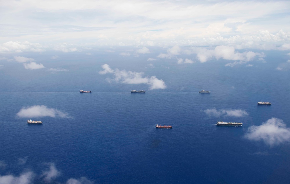 Maritime Prepositioning Ships Squadron THREE Conducts Group Sail with Guam Units