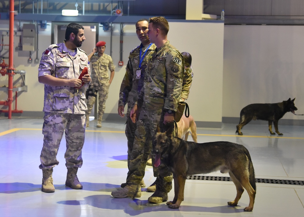 Military working dogs provide AFCENT change of command security