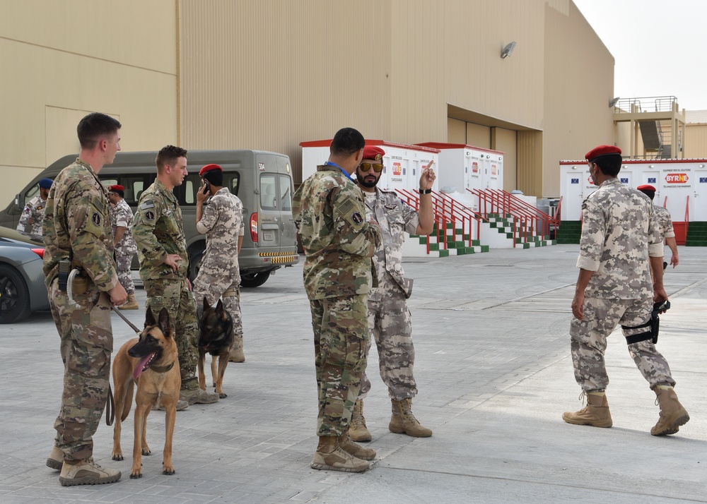 Military working dogs provide AFCENT change of command security