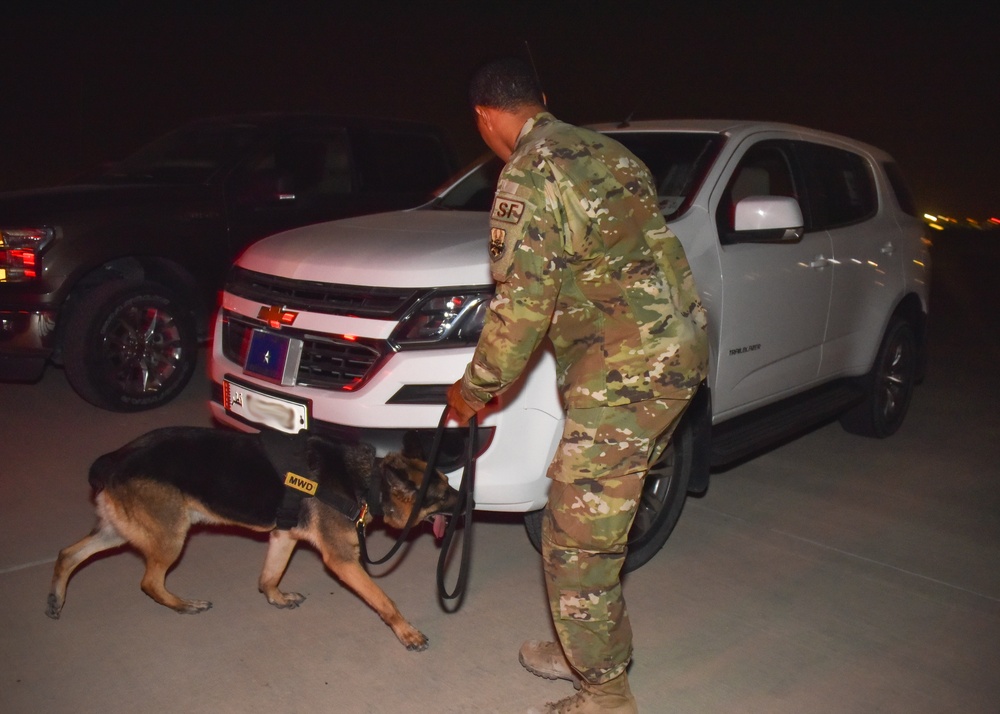 Military working dogs provide AFCENT change of command security