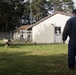 Airmen conduct military working dog training