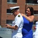 USS Wisconsin (BB-64) hosts a promotion ceremony