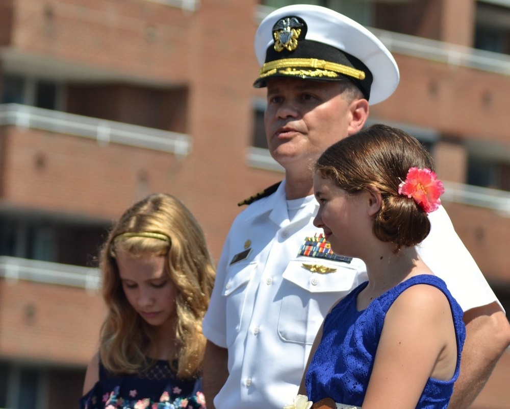 USS Wisconsin (BB-64) hosts a promotion ceremony