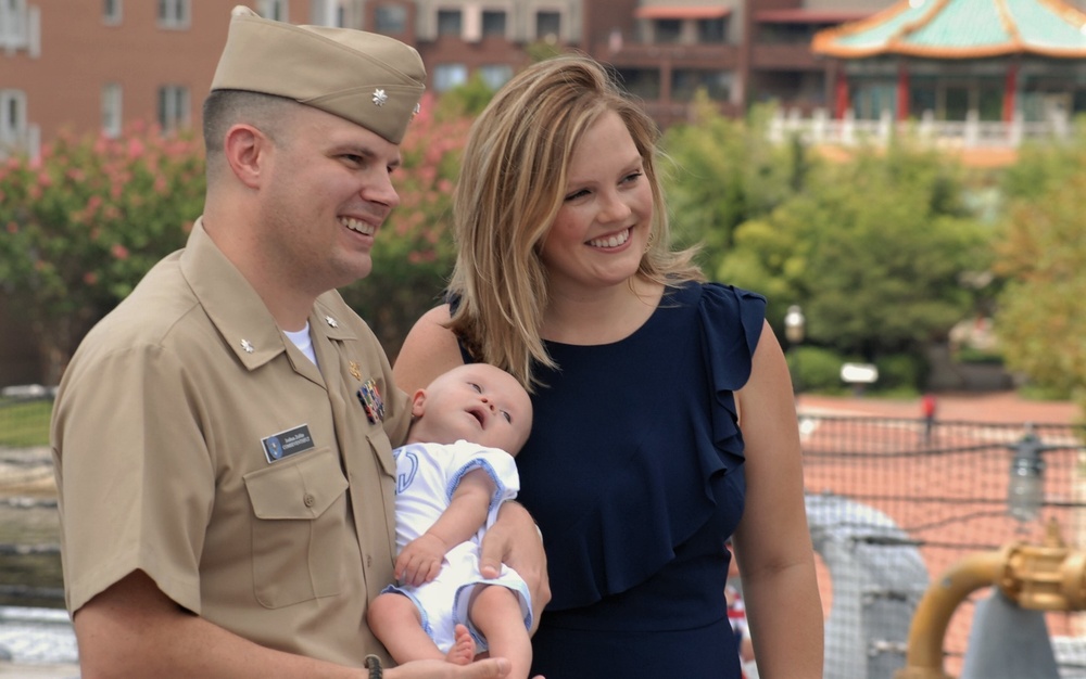 Naval Museum hosts a promotion ceremony aboard the USS Wisconsin (BB-64)