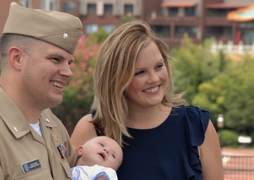 Naval Museum hosts a promotion ceremony aboard the USS Wisconsin (BB-64)