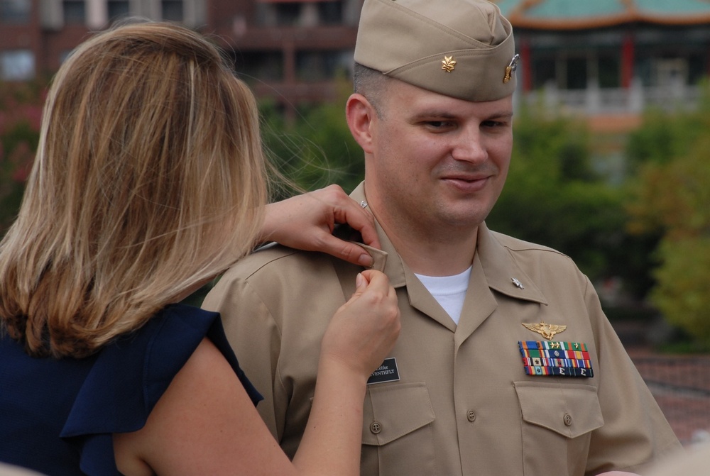 Naval Museum hosts a promotion ceremony aboard the USS Wisconsin (BB-64)