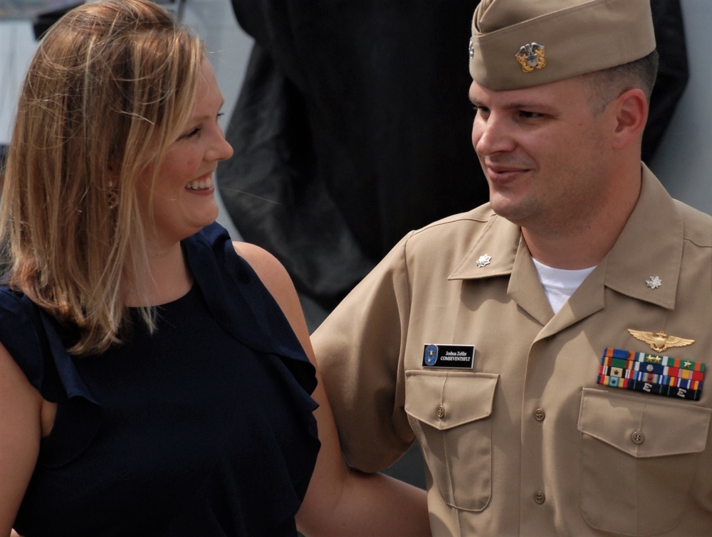 Naval Museum hosts a promotion ceremony aboard the USS Wisconsin (BB-64)