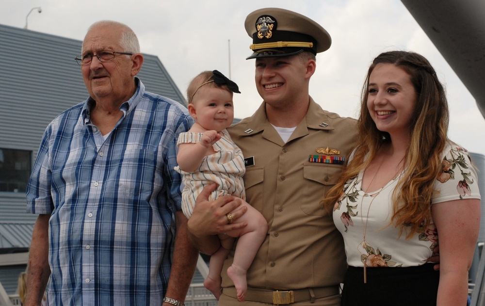 Naval Museum hosts a promotion ceremony aboard the USS Wisconsin (BB-64)