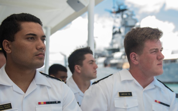U.S. Navy Midshipmen Visit Pearl Harbor Visitor Center