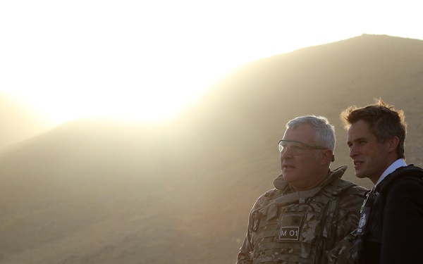 British Secretary of State for Defence visits Afghanistan
