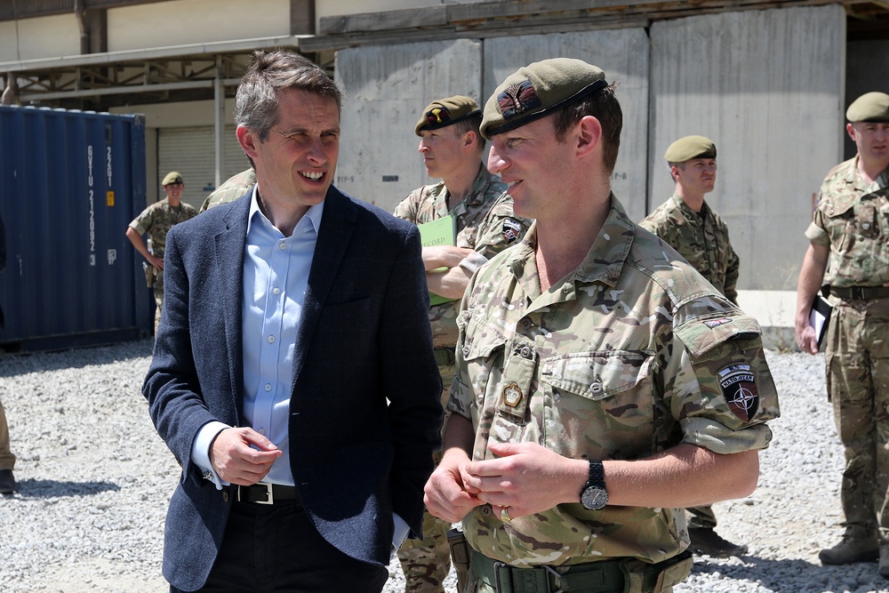 British Secretary of State for Defence visits Afghanistan